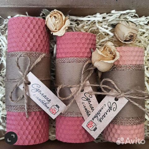 Подарочные наборы. Свечи из вощины