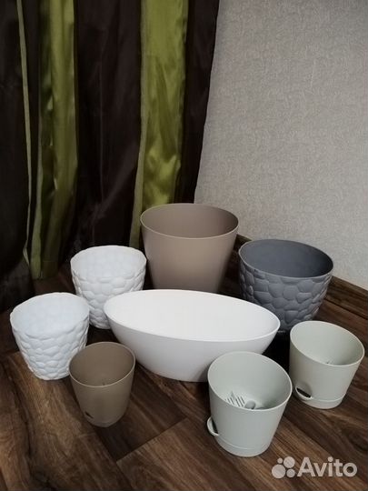 Цветочные горшки 8 шт по одной цене