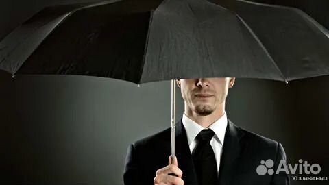 Зонт трость черный