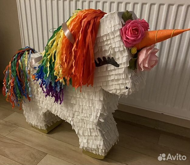 Пиньята Единорог + палочка для разбивания