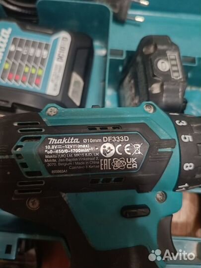 Аккумуляторная дрель шуруповерт makita df333d