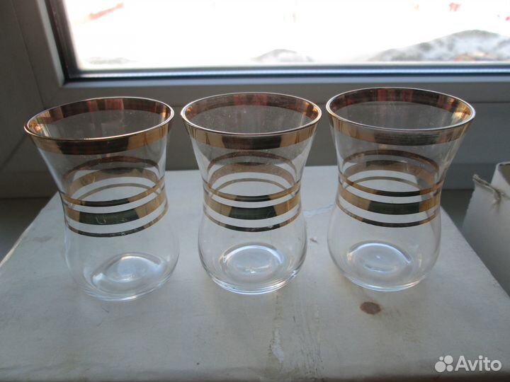 Рюмки стопки СССР 12 шт Золото набор для дома