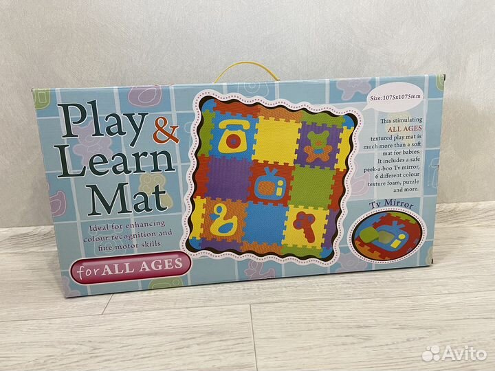 Детский игровой коврик пазл + акваковрик (водный)