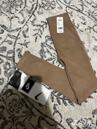 Новые лосины в рубчик + носки