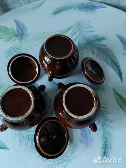 Горшок для запекания 3 шт, маленькие стаканчики 3