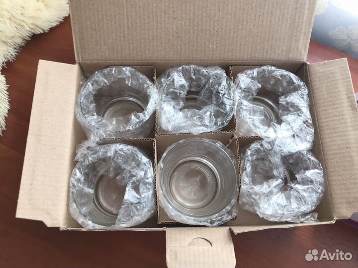 Набор стеклянных подсвечников