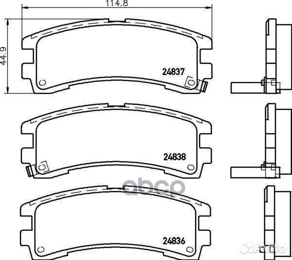 Колодки тормозные дисковые зад nissan terra