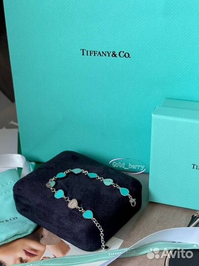 Шикарный браслет Tiffany сердечки