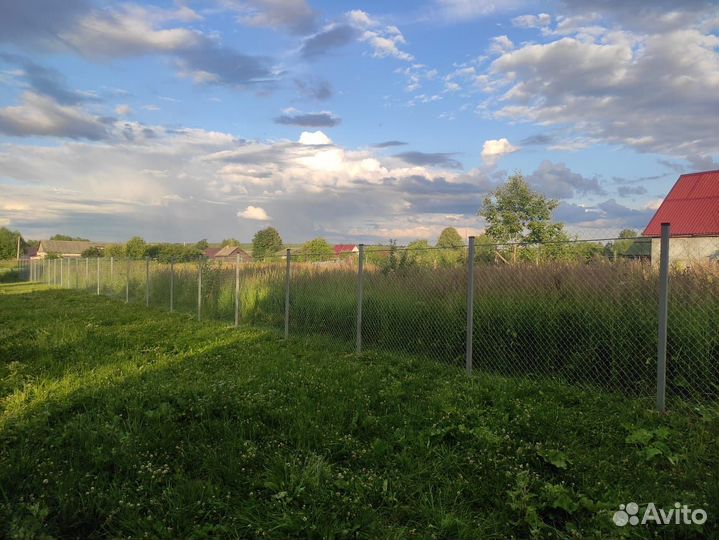 Забор из сетки рабица под ключ