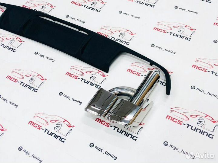 Диффузор с Chrome насадками не AMG C218 C63 AMG