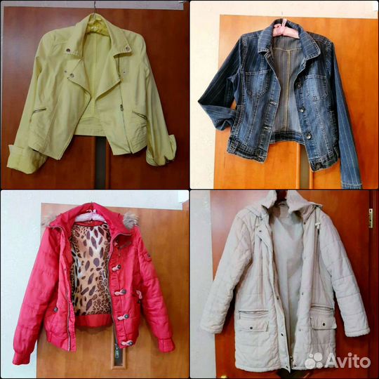 Куртки 4 шт/верхняя одежда(джинс, дутая)