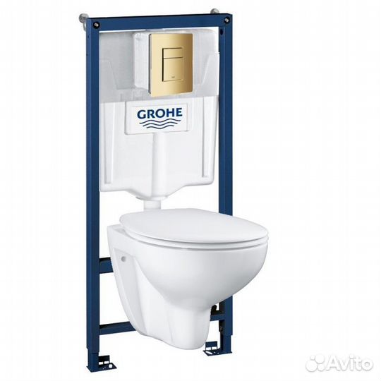 Инсталяция Grohe золото, с унитазом Торнадо