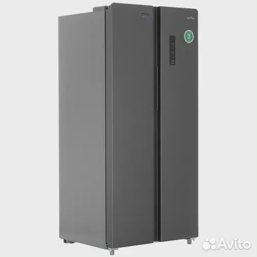 Холодильник Side by Side серый