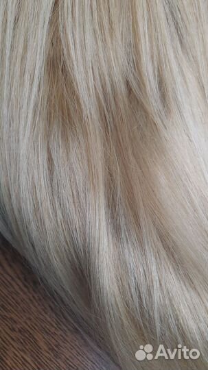 Парик из натуральных волос блонд 60 см