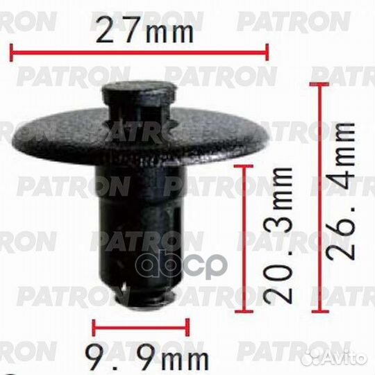 Клипса пластмассовая GM применяемость: радиатор