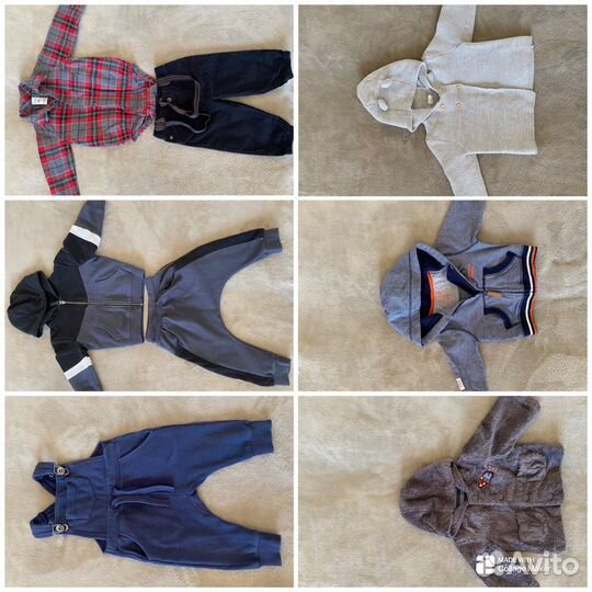 Брендовые вещи пакетом (47 шт) на 74;80;82 до 1 г