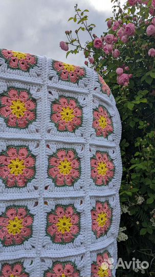 Детский вязаный плед