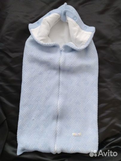 Теплый Конверт плед трансформер вязаный детский