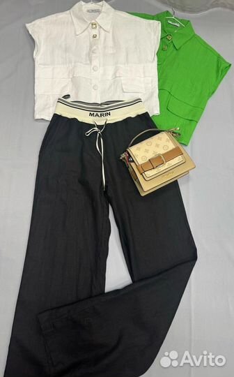 Брюки женские лен, хлопок