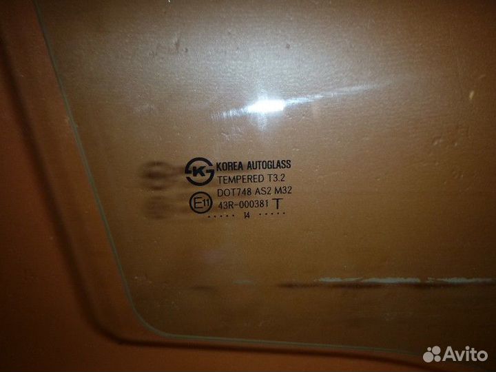 Стекло двери передней правой hyundai solaris 2010