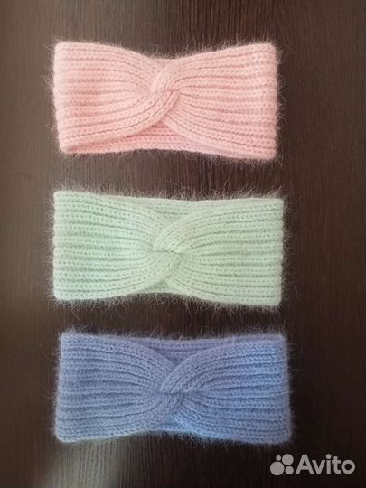 Повязка на голову из пуха норки