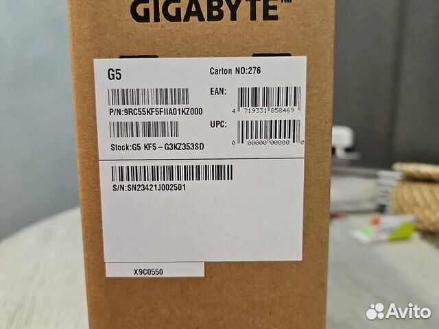 Новый Gigabyte G5 4060RTX 8Gb i7 12650 16Gb DDR5