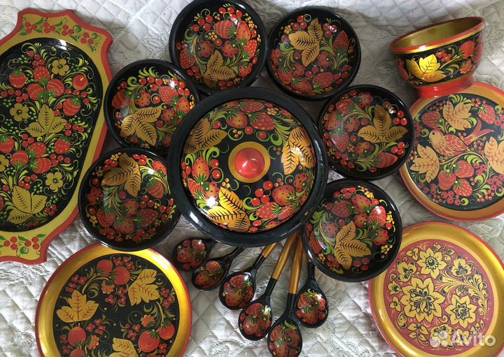 Набор предметов Хохлома