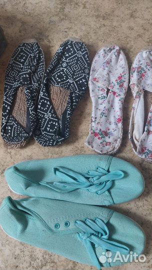 Летние балетки/кроссовки тканевые 40 размер