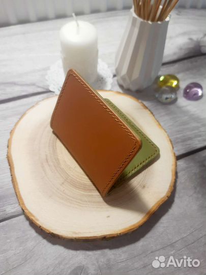 Картхолдер, Бумажник из натуральной кожи