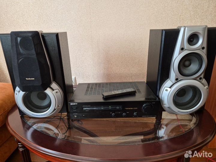 Усилитель Sony c д.у. и колонками Technics