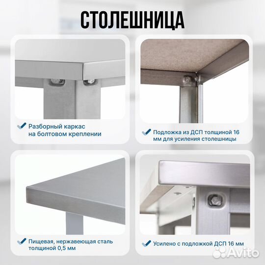 Стол нержавейка 600х700 новый