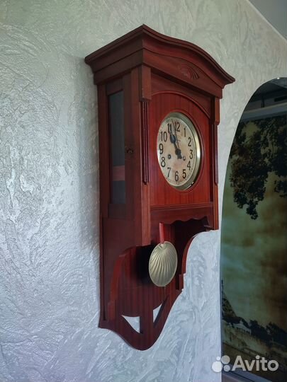 Часы антикварные с боем Густав Беккер (Силезия)