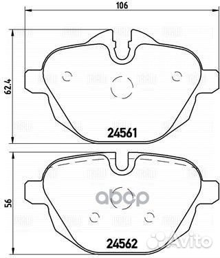Тормозные колодки BMW 5 (F10) 10/X3 (F25) 10- (с