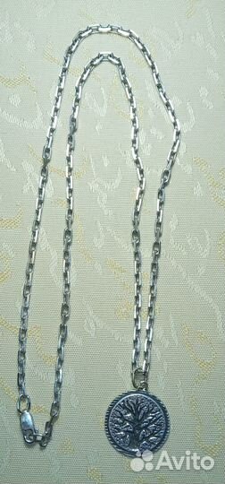 Цепочка серебрянная с Кулоном