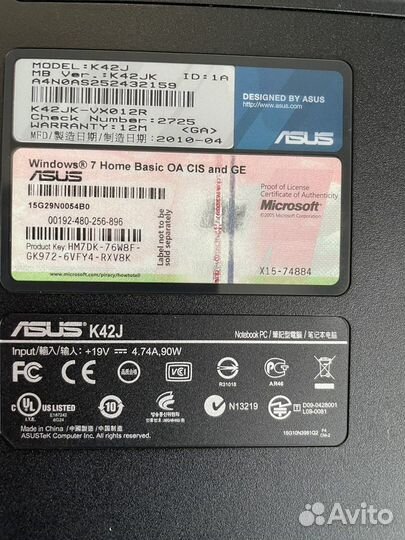 Asus k42j