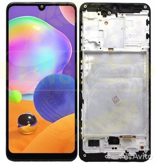 Дисплей Айсотка для Samsung Galaxy A31 черный Oem