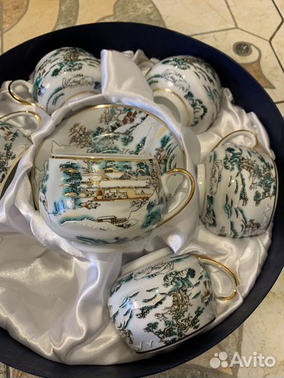 Чайный фарфоровый сервиз новый