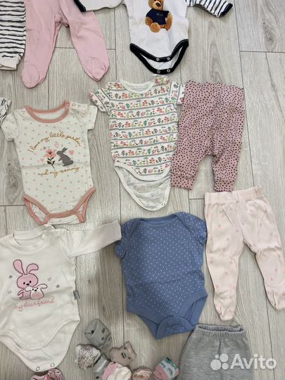 Детские вещи пакетом на девочку от 0 до 3