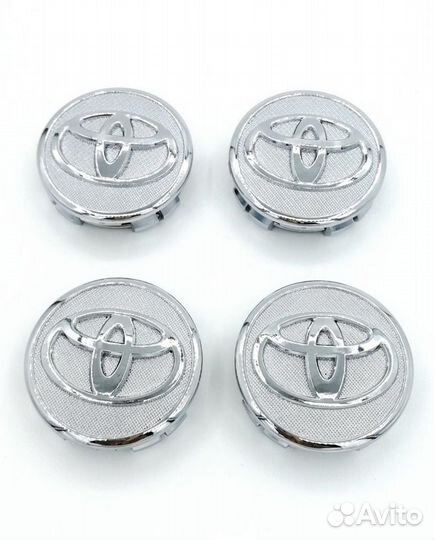 Колпачки заглушки на литой диск Toyota хром