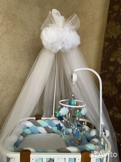 Балдахин в кроватку с держателем