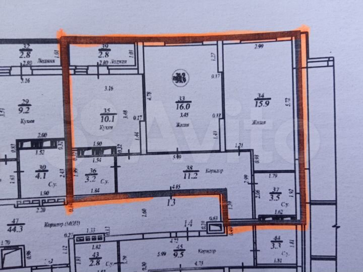2-к. квартира, 61,3 м², 3/24 эт.