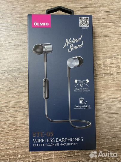 Беспроводные наушники новые olmio