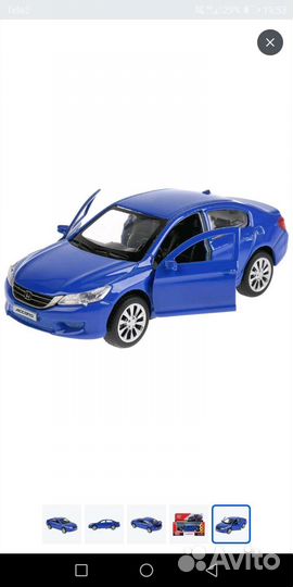 Машина коллекционная Honda Accord инерционная
