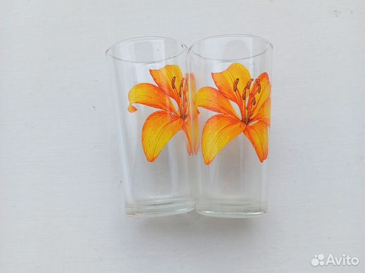 Стеклянные стаканы 2 шт