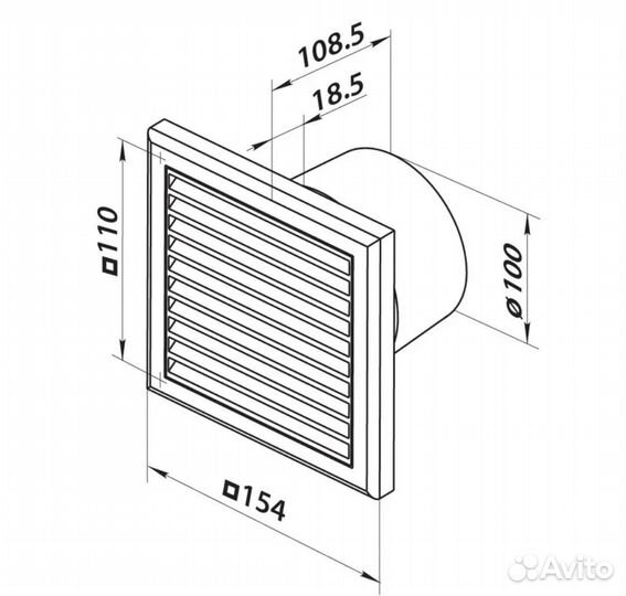 Вентилятор вытяжной осевой