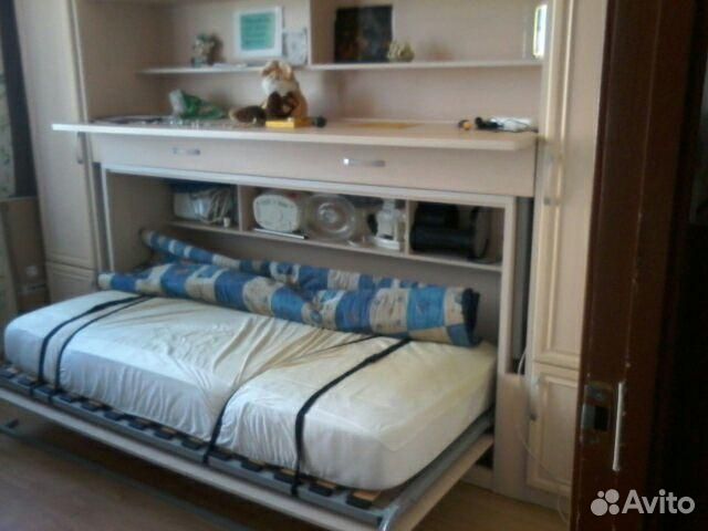 Стенка: cтол - кровать - трансформер + 2 шкафа