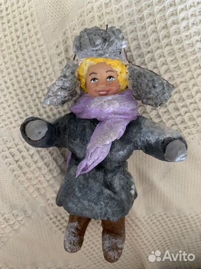 Ватные елочные игрушки handmade