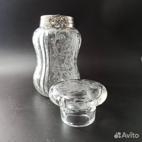 Хрустальная банка в серебре