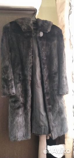 Шуба норковая с капюшоном 46 48 бу