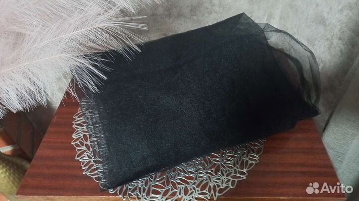 Отрез чёрного тюль,отрез ткани,аксессуар для фото